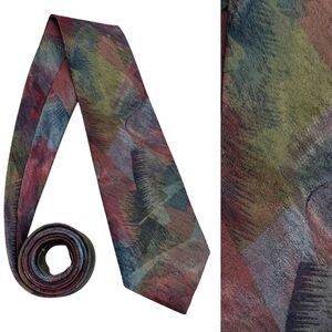 Vintage Oscar De La Renta Studio Colorful Mens Tie necktie made in the USA
